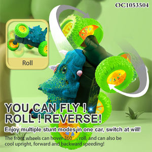 Jouet de voiture télécommandée amusant pour enfants, <span class=keywords><strong>dinosaure</strong></span>, <span class=keywords><strong>pas</strong></span> <span class=keywords><strong>cher</strong></span>, RC, cascade, roulement - Product Image 3