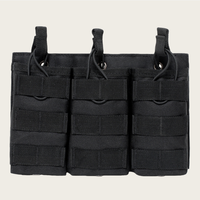 Porte-chargeurs tactique MOLLE 6 emplacements, double/triple, à ouverture supérieure, double couche