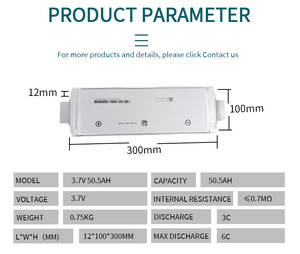 Batterie Lipo NCM a Pouch da 3.7V 50.5Ah 55.6Ah 60Ah 75Ah ad Alta Potenza di Scarica per Modifiche Bici Elettriche - Product Image 2