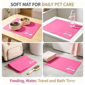 Custom Silicone Pet Feeding <b>Mat</b> Waterproof Non-Slip Multi-Color Options for Dog & <b>Cat</b> Bowls OEM/ODM Available No Dropshipping - Product Image 5
