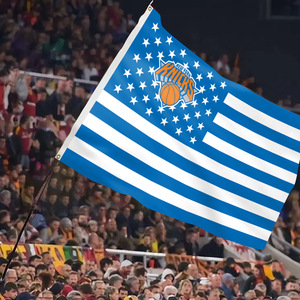 Drapeau <span class=keywords><strong>NBA</strong></span> <span class=keywords><strong>New</strong></span> <span class=keywords><strong>York</strong></span> Knicks 90x150cm, imprimé numériquement, imperméable, séchage rapide, bannière en polyester pour événements sportifs - Direct usine - Product Image 4