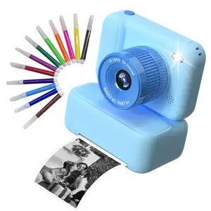 Custom Logo Photo Printing 1080p HD Digital Child Toy Camera Thermal Instant Print Camera Printing Kids Camera