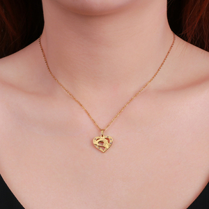 Collar con Colgante de Corazón Chapado en Oro 304 316 TAYCHUNASO con Circonita Cúbica, Joyería Romántica para Uso Diario para Mujer - Product Image 5