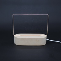 Offre Spéciale DIY Effet Acrylique 3d Décoration Led Illusion Lampe avec stylo Creative Message Board Night Light bois