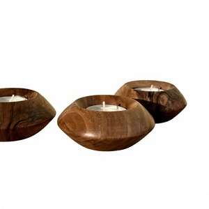 Rectangle Wooden Handmade Eco-Friendly Tea Light Holder for Home Decoration Durable Natural Finish Christmas AZ ENTERPRISES - Product Image 4