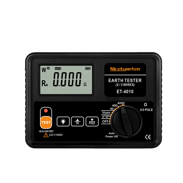 4000ohm Earthing Voltage 750V 2 3 4 Pole Digital Earth Resistance Tester Soil Resistivity Earth Meter Ground Resistance Meter