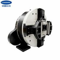 Lingman nouvelle conception usine ventes directes précision pneumatique rotatif trou carré mandrin de tour dédié coupe-tuyau