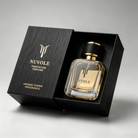 Bouteille de parfum noire 50 ml aux caractéristiques uniques, flacon de parfum carré en verre 30 ml, flacons de parfum vides avec emballage 100 ml