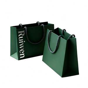 Bolsa de Papel Kraft Personalizada para Compras, Ropa, Regalos, con Asa de Lujo, Mini Bolsa de Papel Impresa con Logotipos - Product Image 2