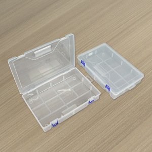 Transparent 10 Compartment Storage <b>Box</b> 29.6x19.5x5.8cm For Tools Hardware Fishing Gear Toys Organization Desktop Use - Product Image 2