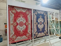 Usine push pull en métal tapis salle d'exposition multi-couches coulissante debout tapis présentoir rack système