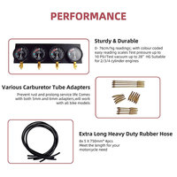 Kit d'outils universel OEM pour la synchronisation et la réparation des carburateurs, avec jauge d'équilibrage et boîte de rangement
