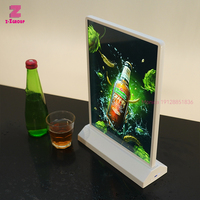 Typc-C 5V A4 Boîte à lumière LED double face Publicité de bureau rechargeable et carte de menu avec batterie pour utilisation sur table