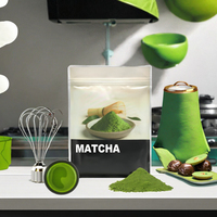 Poudre de Matcha Biologique Certifiée UE de Qualité Supérieure, Qualité Alimentaire, Thé Instantané en Sachet pour la Pâtisserie et la Confection de Gâteaux