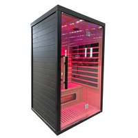 Sauna de Madera de Hemlock para Dos Personas con Calefacción de Carbono, Novedad 2026, para Spa en Casa y Relajación Personal