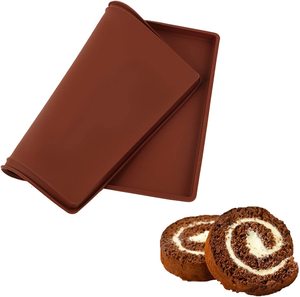 Tapis à gâteau <span class=keywords><strong>roulé</strong></span> suisse - Feuille de <span class=keywords><strong>silicone</strong></span> flexible multi-usage, antiadhésive, moule à gâteau <span class=keywords><strong>roulé</strong></span>, <span class=keywords><strong>plaque</strong></span> à pâtisserie, tapis à pâtisserie, moule à pizza, moule à biscuits - Product Image 1