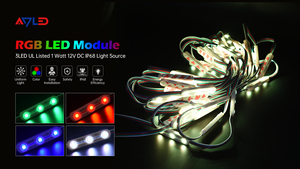 โมดูล LED RGB 12V 1W SMD 5050 สำหรับไฟป้ายภายนอกอาคาร เลนส์ 140 องศา รับประกัน 3 ปี โมดูล LED แบบฉีด - Product Image 5