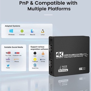 Tarjeta de Captura de Audio y Video USB 3.0 Portátil para Juegos, 1080P 60fps, Aleación de Aluminio, para Grabación OBS en Laptop, 1 Año de Garantía - Product Image 3