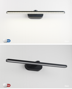 Modern Rectangular Aluminum Wall <b>Lamp</b> Black LED <b>Touch</b> Control 5000K Daylight Surface Mounted for Living Room - Product Image 5