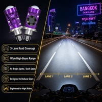 Projecteur LED Moto Avant 2.0 Pouces Super Lumineux 12000lm Yeux de Démon RGB 2 Lentilles Prix Usine Vente en Gros Style Café Racer Rétro
