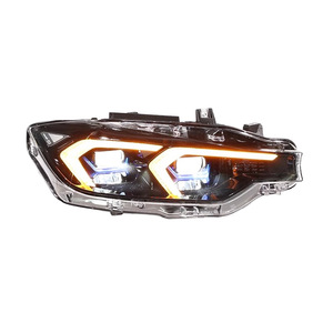 Conjunto de faros delanteros BMW Serie 3 F30 con lentes LED de doble color DRL para actualización 2012-2018 - Product Image 2
