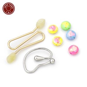 Conector de bikini, herrajes para trajes de baño, hebilla de forma irregular, para faldas y vestidos de mujer, decoración metálica personalizada, hebilla de anillo con cuentas - Product Image 3