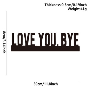 Goodbye Love You marco de puerta decoración de pared Punto de madera eslogan inglé<span class=keywords><strong>s</strong></span> signo para el hogar pasillo pegatina colgante de pared - Product Image 6