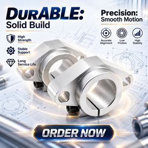 Riel Guía Cilíndrico Auxiliar Serie SBR10, Accesorios para Equipos de Automatización, Riel Guía Deslizante de Aluminio, Guía Lineal Circular - Product Image 2