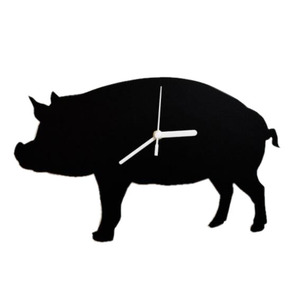 Decorative Cartoon Animal Pig Silhouette Wooden <strong>Wall</strong> Mounted <strong>Clock</strong> MDF PIG <strong>Wall</strong> <strong>Clock</strong> Kid Gift Kids Room <strong>Clock</strong> - Product Image 1