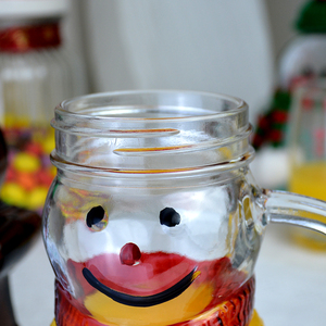 Christmas <strong>Mason</strong> <strong>Jar</strong> with Metal Lid and <strong>Plastic</strong> Straw - Product Image 4