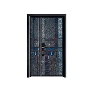 Iron Single Door Luxury 1.2m Width Copper Painting Dual-leaf Expensive Steel Door