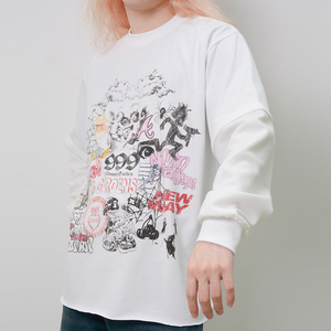 <span class=keywords><strong>T</strong></span>-shirt Pesante da Uomo con Stampa Personalizzata, Patchwork, Cerniera <span class=keywords><strong>e</strong></span> Maniche Lunghe <span class=keywords><strong>a</strong></span> Nido d'Ape - <span class=keywords><strong>T</strong></span>-shirt di Lusso - Product Image 3