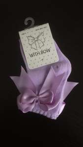 Chaussettes pour bébés filles nouveau-nées en coton uni de différentes tailles, hauteur genou, colorées, avec nœud en dentelle - Product Image 6