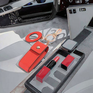 Estuche Portátil de Piel Sintética con Patrón de Piedra para Lápiz Labial, Funda de Llavero de Moda con Cierre de Tapa, Soporte para Bálsamo Labial para Mujer - Product Image 3