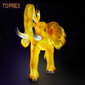 बड़े राल से सजाए गए ग्लास फाइबर पशु हाथी मूर्तिकला चिड़ियाघर सिमुलेशन जंगली पशु हाथी प्रतिमा - Product Image 4