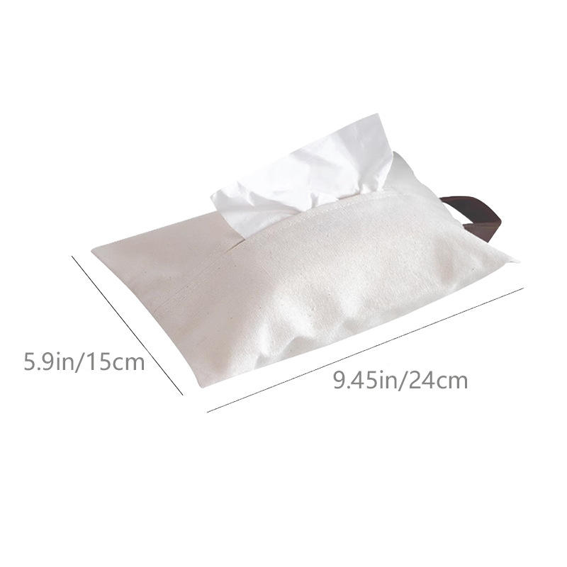 หูจับหนังแคนวาสหนา - สีขาวนวล