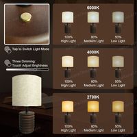 Lampe de table de chevet en bois et caoutchouc rechargeable à LED avec abat-jour en lin pour chambre à coucher, bureau d'étude, hôtel, prix de gros