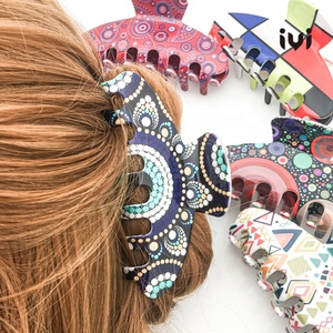 YIYI-Pinza para el pelo con estampado uv para mujer, pinza para el pelo de acetato con diseño personalizado de fábrica, clásica, coreana, venta al por mayor - Product Image 5