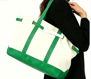 Sac fourre-tout en toile structurée personnalisable avec logo sur mesure, robuste, en coton épais, boucle dorée, fabrication OEM en gros, Aurum Terra - Product Image 2
