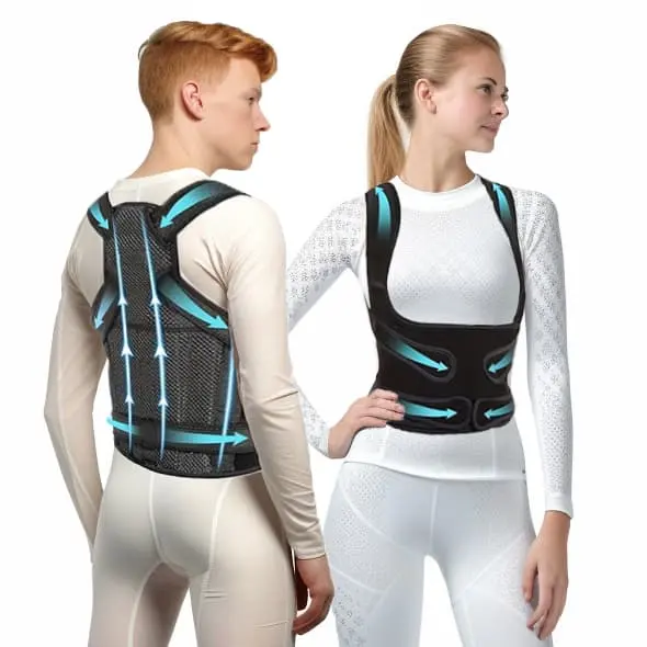 Corretor de postura unissex, corretor de postura com suporte de costas e ombro personalizado, 2021