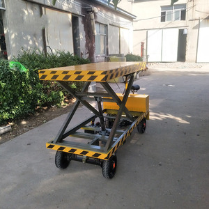 Outil de transport de cargaison robuste chariot de transport de <span class=keywords><strong>table</strong></span> élévatrice à ciseaux hydraulique mobile 800w chariot élévateur électrique - Product Image 1