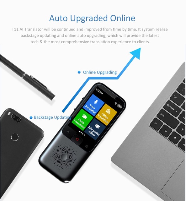 Portable Mini Smart AI Translator Wi-Fi for Supports 138 Languages Voice Translation Offline Function Direct Sales ChatGPT