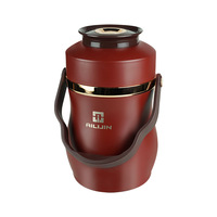 JIN PENG 2.8L RVS Vacuüm Geïsoleerde Voedsel Thermoskan voor Warme en Koude Maaltijden, Kantoor, Buiten, Picknick