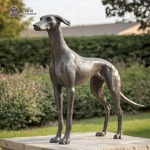 Ornement de jardin Statue de lévrier en bronze à vendre - Product Image 1