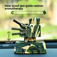 Système d'arme de proximité simulé rotatif à énergie solaire Aromathérapie Monté sur véhicule Parfum Missile Gun Modèle Ornement