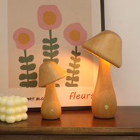 Lampe de table LED en forme de champignon mignonne, rechargeable par batterie, lampe tactile en forme de champignon, veilleuse de Noël pour la décoration de la chambre