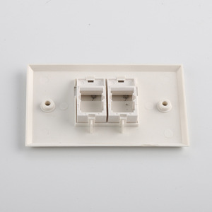 Mới đến USA loại tường Outlet <span class=keywords><strong>Keystone</strong></span> jack đôi ổ cắm một hai cổng tường Mạng mặt tấm RJ45 faceplate - Product Image 4