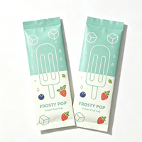 Sachet en papier kraft biodégradable thermosoudé résistant à l'humidité pour emballage de bâtonnets glacés et de friandises congelées