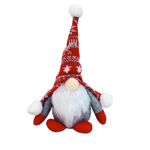 Mignon Noël À La Mode Rudolf Adorable Tricoté Chapeau Gnome Ornements En Peluche pour La Fête De La Famille - Product Image 5