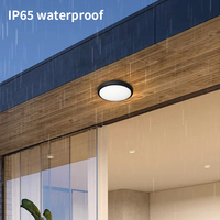 Design unique, 24W, IP65, étanche, noir, extérieur, hôtel, villa, jardin, classique, verre trempé, 3000K, blanc chaud, lampes murales LED